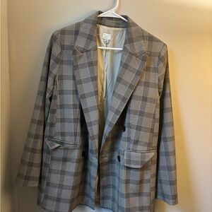 a new day Gray Plaid Blazer